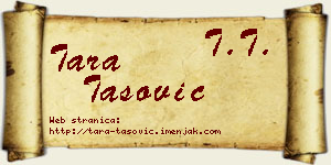 Tara Tašović vizit kartica